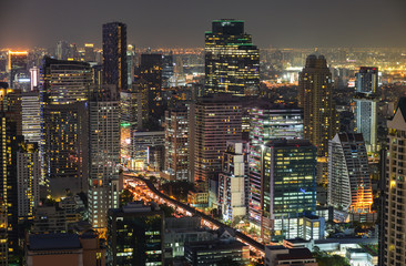 bangkok night building cityscape