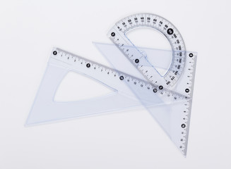 ruler metric at white background