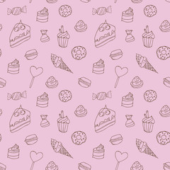 seamless pattern with  sweets