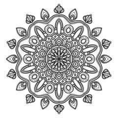 mandala flower illustration vector