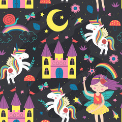 seamless pattern with  magic characters - vector illustration, eps © nataka