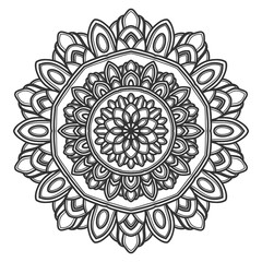 mandala flower illustration vector