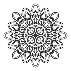 mandala flower illustration vector
