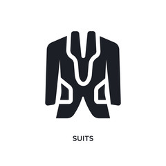 black suits isolated vector icon. simple element illustration from accommodation concept vector icons. suits editable logo symbol design on white background. can be use for web and mobile