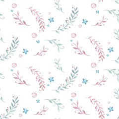 Hand drawing fly cute easter pilot bunny watercolor cartoon bunnies with airplane in the sky textile pattern. Turquoise watercolour textile illustration decoration