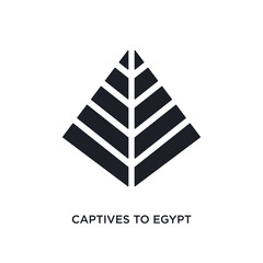 black captives to egypt isolated vector icon. simple element illustration from religion concept vector icons. captives to egypt editable logo symbol design on white background. can be use for web