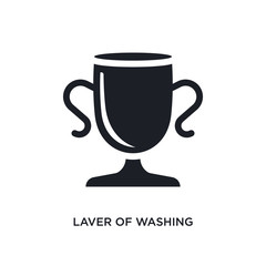 black laver of washing isolated vector icon. simple element illustration from religion concept vector icons. laver of washing editable logo symbol design on white background. can be use for web and