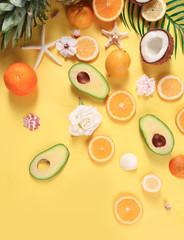 Citrus pattern background concept.