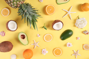 Citrus pattern background concept.
