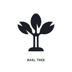 black bael tree isolated vector icon. simple element illustration from religion concept vector icons. bael tree editable logo symbol design on white background. can be use for web and mobile