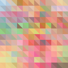Multicolor geometric triangular low poly style. Gradient background.