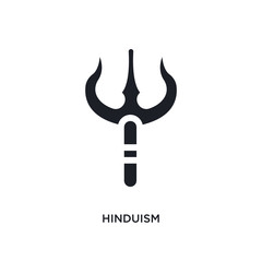 black hinduism isolated vector icon. simple element illustration from religion concept vector icons. hinduism editable logo symbol design on white background. can be use for web and mobile