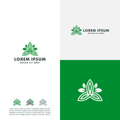 Vector Abstract Nature Logo Template. Eco Leaf Icon designs