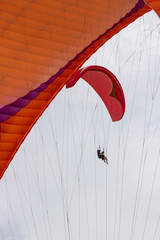 Paragliding in the sky