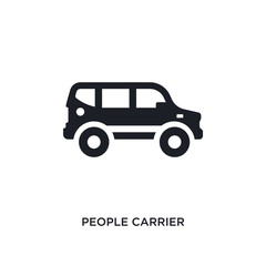black people carrier isolated vector icon. simple element illustration from transport-aytan concept vector icons. people carrier editable logo symbol design on white background. can be use for web