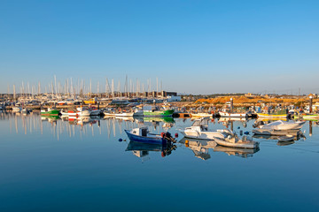 Fototapeta na wymiar The harbor from Lagos in the Algarve Portugal
