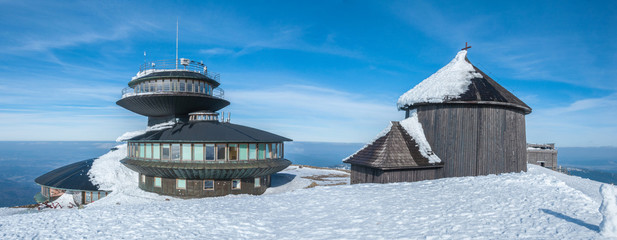 Meteorological Observatory - Sniezka Mountain 1603, Snezka, Schneekoppe, Karkonosze National Park,...