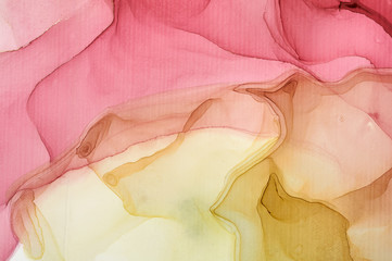  Abstract colorful background, wallpaper. Mixing acrylic paints. Modern art. Marble texture. Alcohol ink colors  translucent