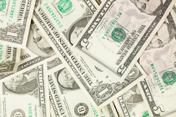 Heap of us dollars, money cash background