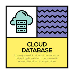 CLOUD DATABASE ICON CONCEPT