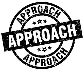 approach round grunge black stamp