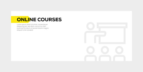 ONLINE COURSES BANNER CONCEPT