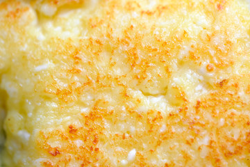 Cheesecakes are cooked in a frying pan
