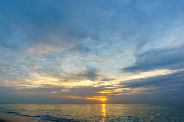 sunset over the sea