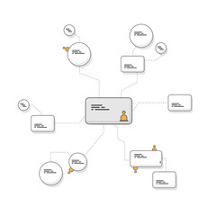 Mind map illustration vector background with place for your comments.