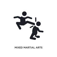 black mixed martial arts isolated vector icon. simple element illustration from sport concept vector icons. mixed martial arts editable logo symbol design on white background. can be use for web and