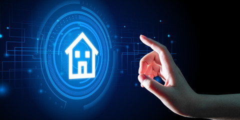 Smart home Automation Control System. Innovation technology internet Network Concept