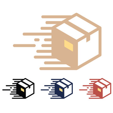 delivery, isometric parcel box, icon.  Parcel Box 3d, Fast delivery icon.  Fast delivery box or parcel service, parcel, box isometric. Box delivery icon.