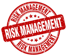 risk management red grunge stamp