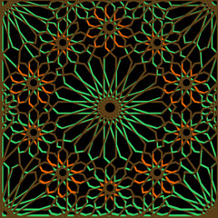 Pattern Geometric Islamic Background Template Vector Art