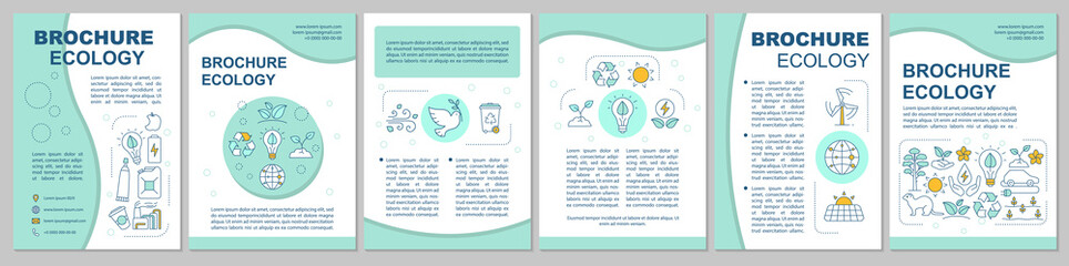 Ecology brochure template layout