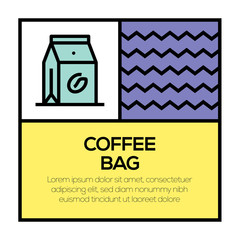 COFFEE BAG ICON CONCEPT