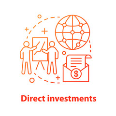 Direct investments concept icon