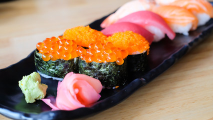 closeup sushi on a plate © naviya