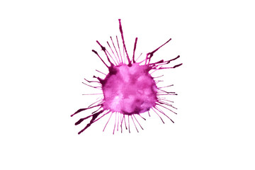 watercolor illustration of a purple BLOB