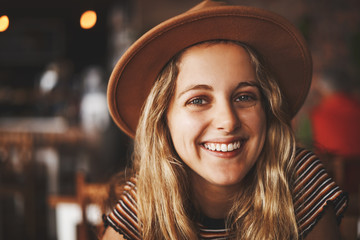 Portrait of cute smiling girl