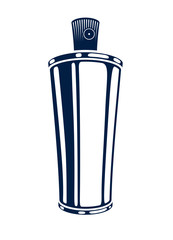 Graffiti paint spray can isolated, vector illustration, urban teen culture theme.