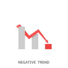 Negative trend icon