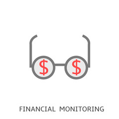 Financial monitoring icon Vector