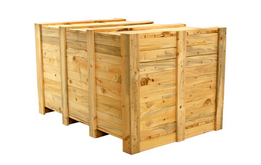 large wooden shipping box