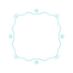Blue frame. Decoration elements 