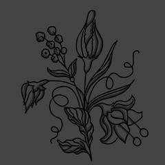 Flowers, spring. Vector illustration.