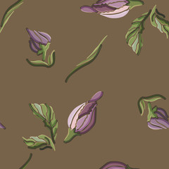 Flowers, spring, watercolor. Seamless pattern. Vector illustration.