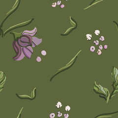 Flowers.Lovely seamless pattern. Vector illustration.