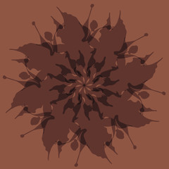 Beautiful pattern. Ornament. The imprint of a flower. Vector illustration.