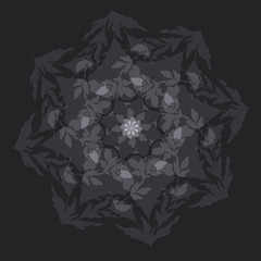 Beautiful pattern. The imprint of a flower. Vector illustration.